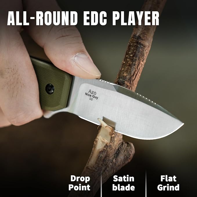 Kizer Nice Guy Pocket Folding Knife 2.84” D2 Steel Blade knives G10 Handle Small EDC Knife Liner Lock Flipper Knife for Men Women Sharp Camping Hiking Hunting Survival Knife V3011M2