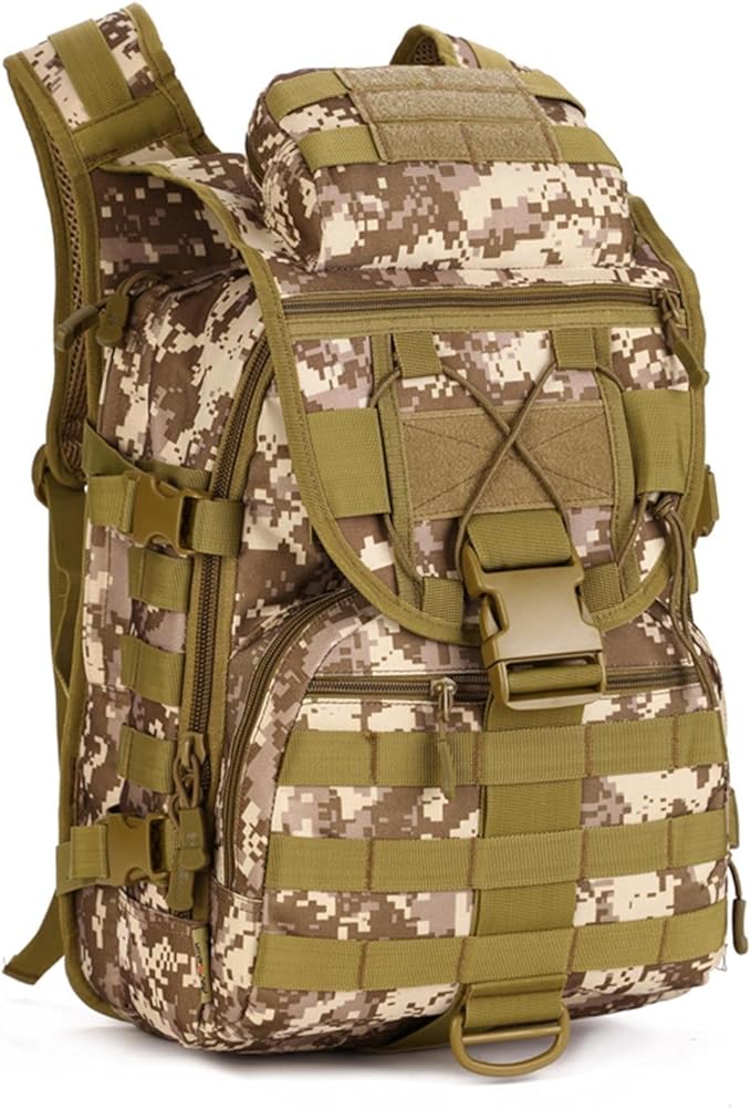 Tactical Backpack Military Army Daypack 3 Day Assault Pack for Men Women Molle Bug Out Bag for Hiking Camping Travel Hunting Trekking (Desert Camouflage)