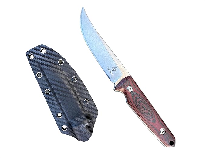 Fixed Blade Knife Carbonfiber &amp G10 Scales EDC With Kydex SheathIdeal for Skinning Survival Camping Hunting &amp Outdoor Tactical Pocket Knives For Outdoors (AT_002)
