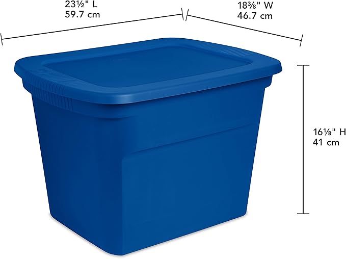 Sterilite 18 Gal./68 L Totes Blue Morpho 8