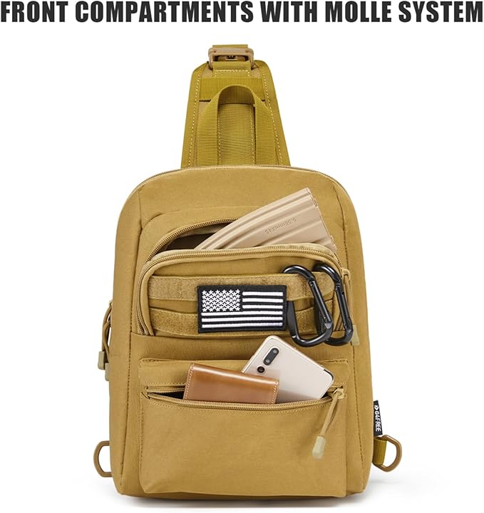 G4Free Tactical Sling Bag Backpack EDC Concealed Carry Bag Small Crossbody Shoulder Chest Pack
