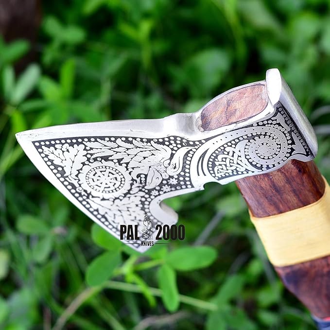 Splitting Axe Camping Chopping Hatchet Viking Tomahawk Battle Hunting Outdoor Solid Wood Handle 5002