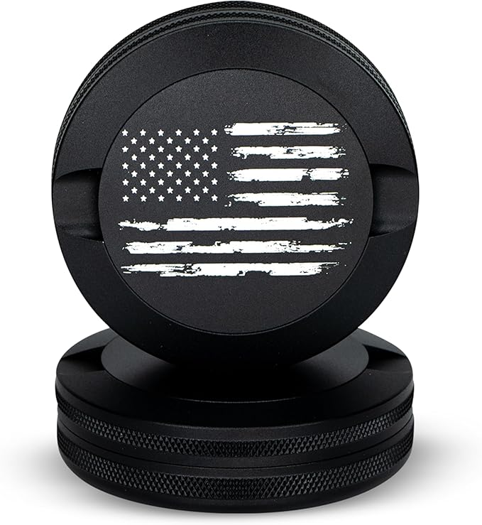Premium Pouch Container | Zyn Metal Can | Moisture &amp Odor Proof Snus Can | Zyn Accessories | Laser Engraved American Flag Design