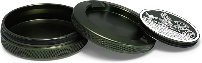 Metal Can | Metal Container for Pouches | Aluminum Used Pouch Storage Tin | Airtight O-Ring Moisture Odor Proof EDC Pocket Tin | The General Edition (Forest Green)