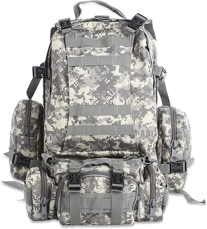 Genérico Compatible For Outdoor Military Tactical Backpack Sports Bag Waterproof Camping Hiking Travel 50L(ACU)