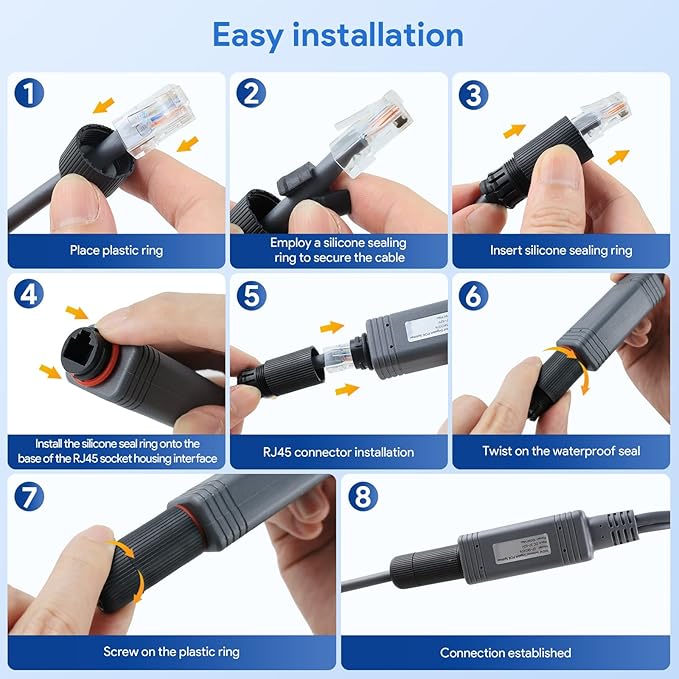 QUIDDITY Star Link Mini Poe Kit: 350W GigE &amp ESD Protection Star Link 12V Mini Adapter Splitter 9-36V DC Input 52V/6A DC for Star Link Mini/Gen 3 Dishy with Cooling Fan Star Link Internet Kit