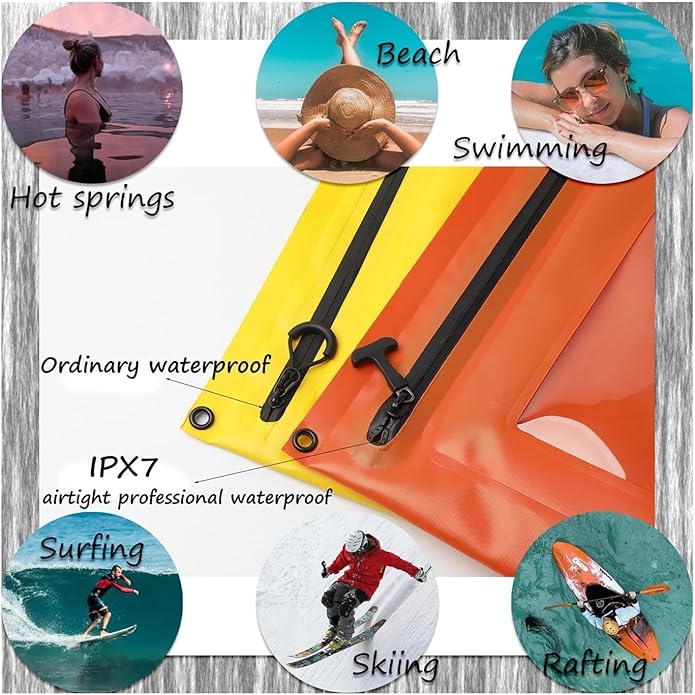 Dry Bag Travel Waterproof Pouch Bags case with Transparent Screen Touchable ipx7 water proof for Travelling Swimming Boating