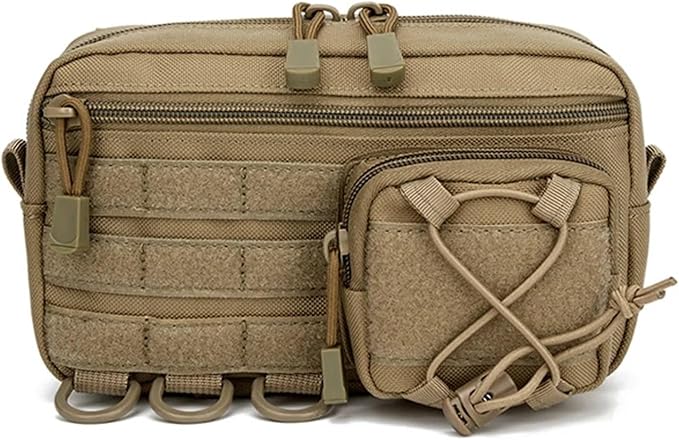 1000D Tactical Molle Horizontal Admin Pouch with Front Drawstring Pocket EMT Pouch Utility Orgaznier Bag