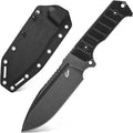 Eafengrow EF135 Fixed Blade Knife DC53 Steel Blade G10 Handle Full Tang Heavy Duty EDC Fix Knifes for Field Working Camping Survival Bushcraft(Black)