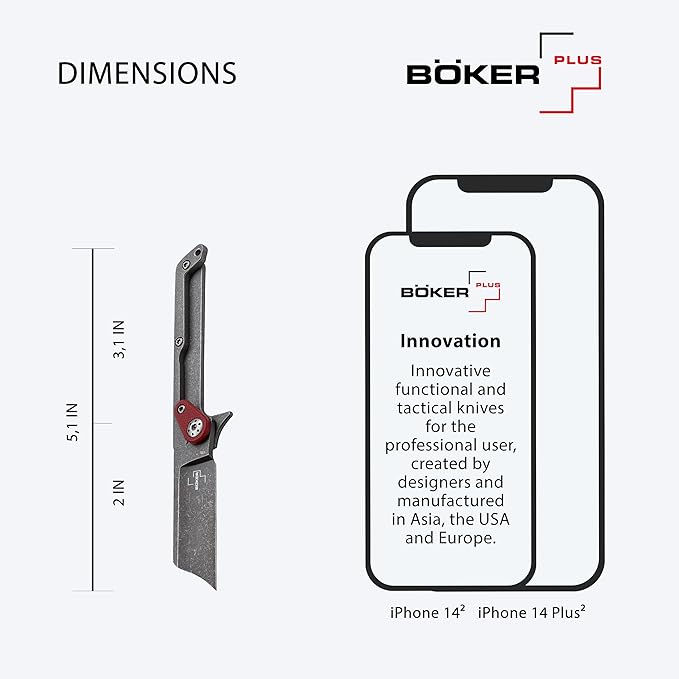 BÖKER PLUS® Fragment G10 Mini Pocket Knife – two-hand-opening EDC Keychain Folding Knife - Small - Box Cutter