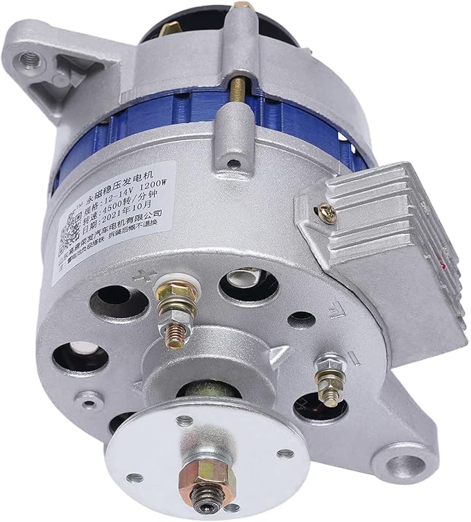 Permanent Magnet Synchronous Generator 1200W 12V Low RPM AC Charging PMA Permanent Magnet Alternator Built-In Voltage Stabilizer