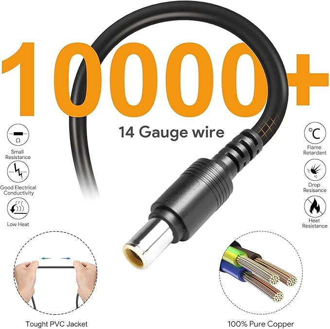 20FT Jackery Solar Panel Extension Cable 14AWG Anderson Connector to DC 8mm Adapter for Jackery Portable Power Station Explorer 160/240/290/300/500/550/880/1000 Solar Generator