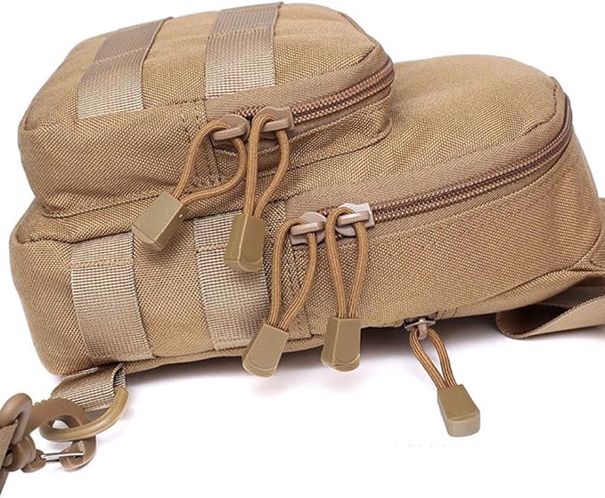 Sunnystacticalgear Outdoor Sports Hiking Sling Bag Shoulder Pack Camouflage Tactical Molle Chest Bag - Black