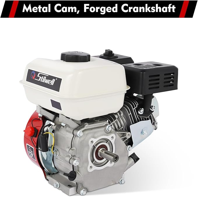 200CC 6.5Hp 4 Stroke Gas Engine Pull Start Petrol Engine Replaces Compatible for Honda Gx160 Air Cooled Single Cylinder General Gas Engine for Pumping Cleaning Spraying Machines