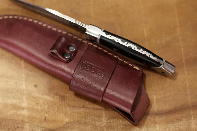 GCS Handmade Micarta Handle D2 Tool Steel Tactical knife Hunting Knife Camp Knife with leather sheath Full tang blade designed for Hunting &amp EDC GCS 240 (B084HMX2DM)