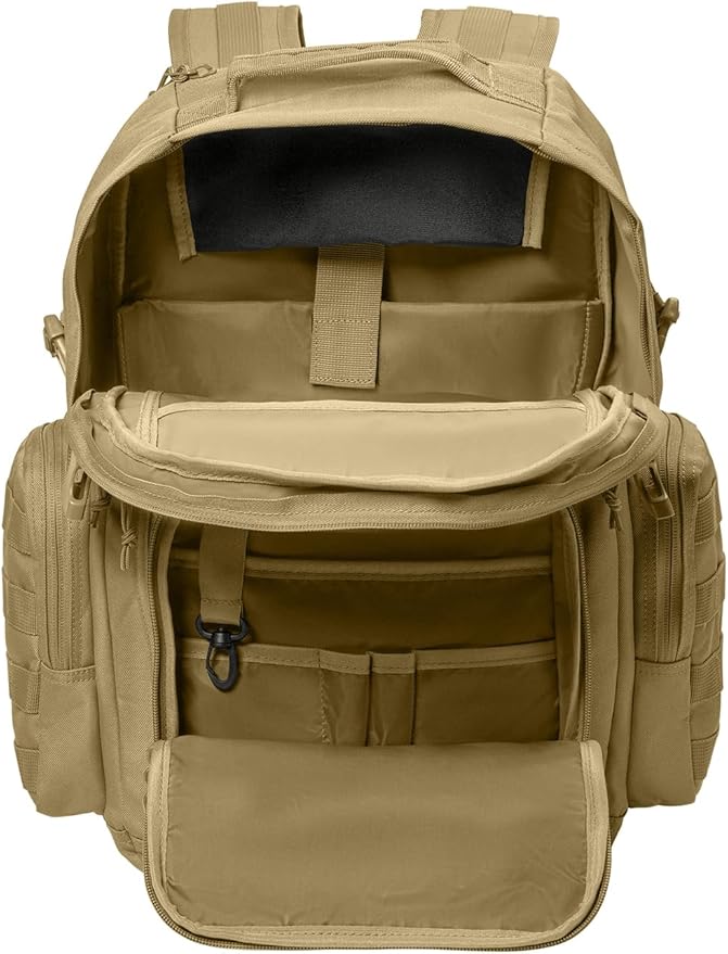 Tactical Gear bag Heavy Duty Duffel Gym bag/Tactical Backpack Custom Embroidered with your own text (Coyote Brown Backpack)