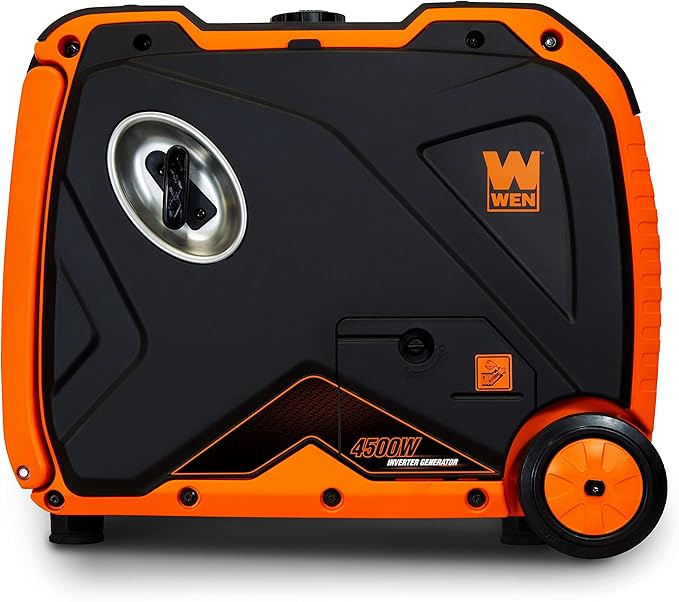 WEN 56455i Super Quiet 4500-Watt RV-Ready Portable Inverter Generator with Fuel Shut-Off and Electric Start Black