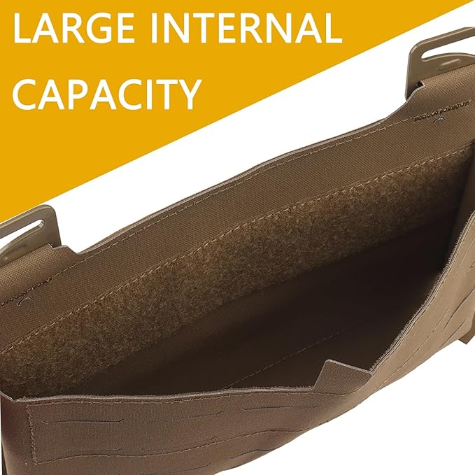 Multifunctional G Buckle Tactical Bag Mounting Plate MOLLE Abdominal Equipment Pouch Front Flap Hanging Panel Replacement Component