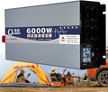 6000W/8000W Pure Sine Wave Inverter Charger 12V/24V/48V/60V/72V Split Phase DC Input AC Output 120V/240V Solar Power Inverter for Car &amp Home Use