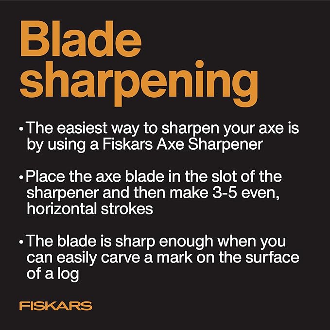 Fiskars X25 Splitting Axe 28 Wood Splitting Axe for Medium to Large Size Logs with Shock Absorbing Handle and Sheath Split Firewood Forged Steel Blade Bushcraft Gear and Camping Hatchet