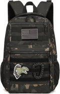 Kids Tactical Backpack Army Molle Bookbag Military Boys Backpack for School Outdoor Camping Black CM