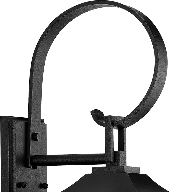 Gibbes Street Collection 3-Light Clear Beveled Glass New Traditional Outdoor Large Wall Lantern Light Textured Black