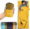 JAICOM Sleeping Bag Liner Travel Sheets &amp Adult Sleep Sack Ultralight and Portable Summer Sleeping Bag - Ideal for Backpacking Hotels and Hostels Business Trips Camping