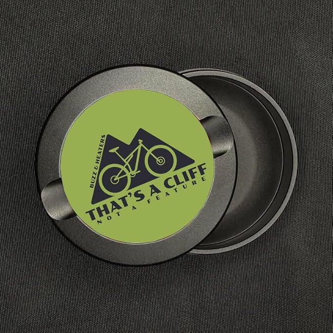 Buzz &amp Heaters Metal Container for Zyn | Metal Holder for Zyn |Metal Can for Zyn | Metal Container for Zyn Holder | Metal Pouch Cans for Zyn | Mountain Biking Accesories | That's A Cliff Not A Fea