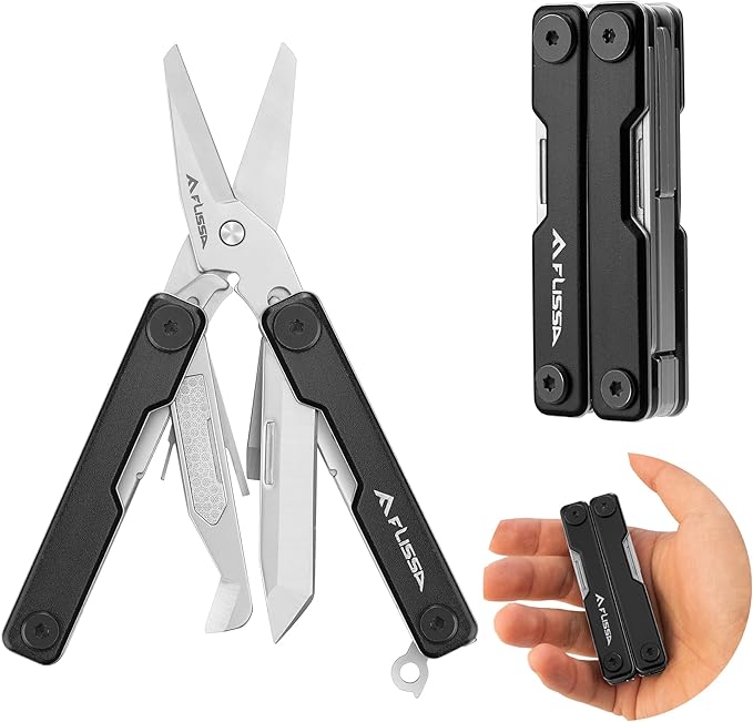 FLISSA Black &amp Red Multitool Scissors