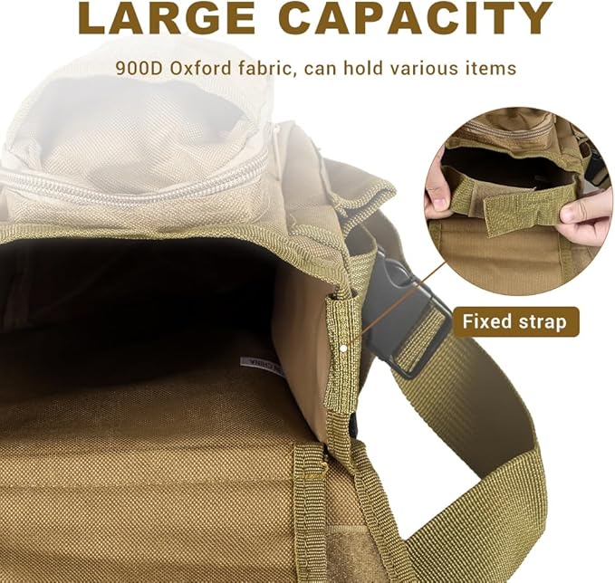 Tactical Drop Leg Bag Adjustable Thigh Pouch Bag with Multi-Pocket for Cycling Hiking Climbing Hunting Travelling