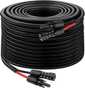 XRDS -RF Solar Cable 100FT 8AWG Solar Extension Cable with Male &amp Female Solar Connectors Flame-Retardant Protective Sleeving Solar Panel Cable Weatherproof PV Wire for Solar Panel Connection