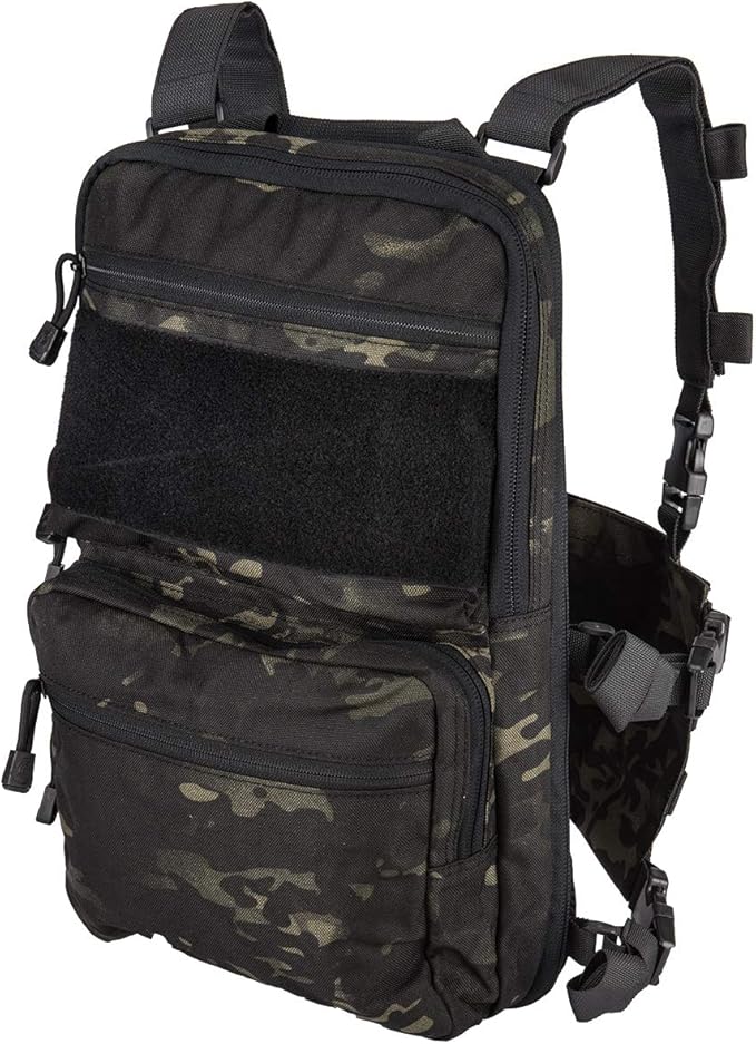 Lancer Tactical 1000D Nylon QD Chest Rig and Backpack Combo (Black TROPIC)