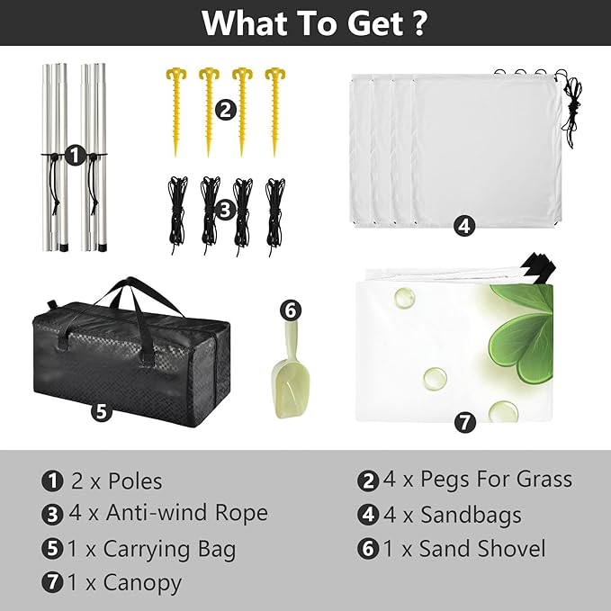 ALAZA St Patrick Day Shamrock Leaves and Glossy Drops Beach Tent Sun Shelter Portable Canopy Sunshade for Outdoor Camping Picnics Backyard Fun 10x9 ft