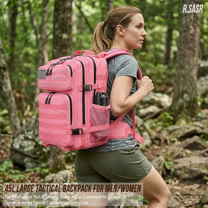 45L Tactical Backpack for Men Women Military Assault Pack with MOLLE Large 3 Day Bug Out Bag for Hiking Camping