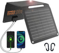 [Upgraded] FlexSolar 20W Portable Solar Panel High Efficiency ETFE Foldable Panels with 5V USB A/USB C Ports IP67 Waterproof Power Emergency Solar Charger for Phone Power Bank Camping Backpacking