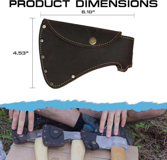 Leather Pocket Suitable only for These PRANDI hatchets: SEGURIN 0.88 lb Camping 1.10 lb Yankee 1.30 lb Piemonte Style 0.65 lb