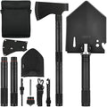 iunio Camping ShovelShovel Folding Portable Multitool Foldable Entrenching Tool Collapsible Spade for Backpacking Trenching Hiking Survival Car Emergency