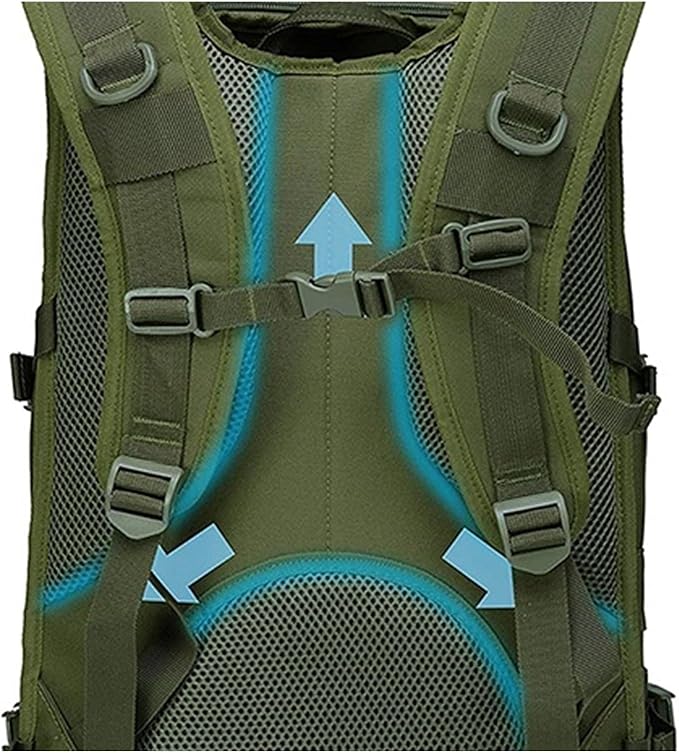 40L Hiking Backpack Military Tactical Backpack Army Assault Bag Waterproof Outdoor Sports Camping Travel Rucksack (Black)