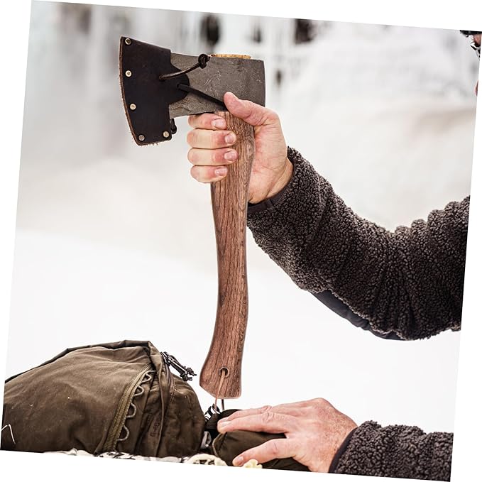 BESPORTBLE 2pcs Ergonomic Wooden Axe Handle Replacement - Grip for Camp Hatchet for Firewood Chopping and Repair Accessory