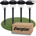 Energizer Solar Lights for Driveway - 8 Pack 15 Lumen Solar Landscaping Lights with Patterned Glass &amp Metal Finish Easy to Install Weather Resistant &amp Waterproof Walkway Lights for Patio - Bl
