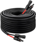 Solar Panel Extension Cable - 8AWG 30FT Solar Wire with Female &amp Male Waterproof Connector Flame Retardant Protective Sleeving PV Wire for RV Photovoltaic Systems Home Boat Solar Panels Car