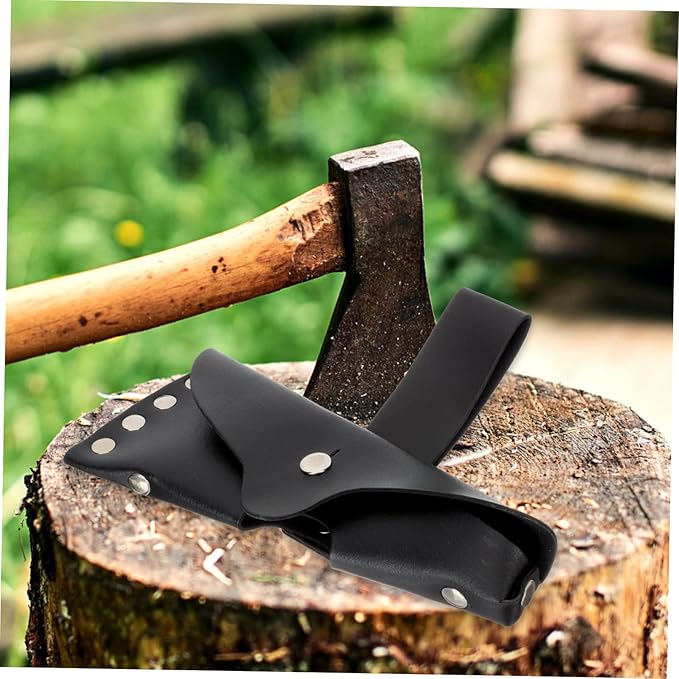 Kisangel 3pcs Leather Protective Cover for Hatchet Sleeve Sheath Handmade for Outdoor Enthusiasts