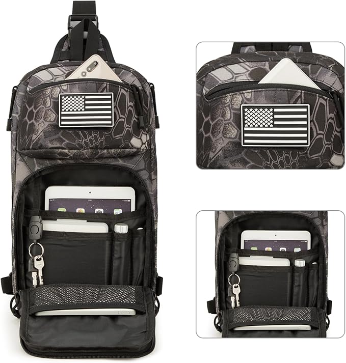 G4Free Tactical Sling Bag Backpack and 10L Tactical EDC Sling Bag Backpack