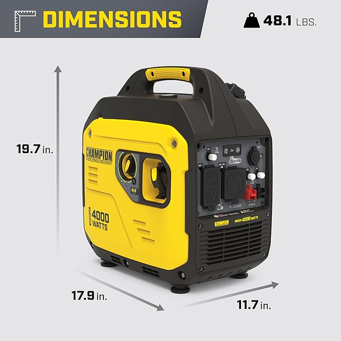 Champion Power Equipment 4000-Watt RV Ready Portable Inverter Generator with Quiet Technology and 3 Year Warranty