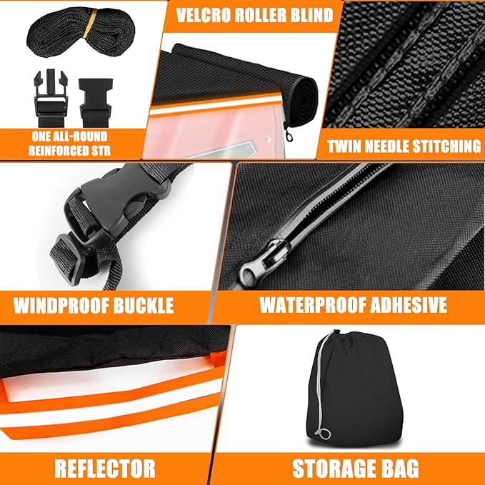 Generator Covers While Running 30x24x24inch Heavy Duty 600D Generator Cover Compatible with Most 5000-15000 Watt Generators Transparent Window Top Can be Refuel