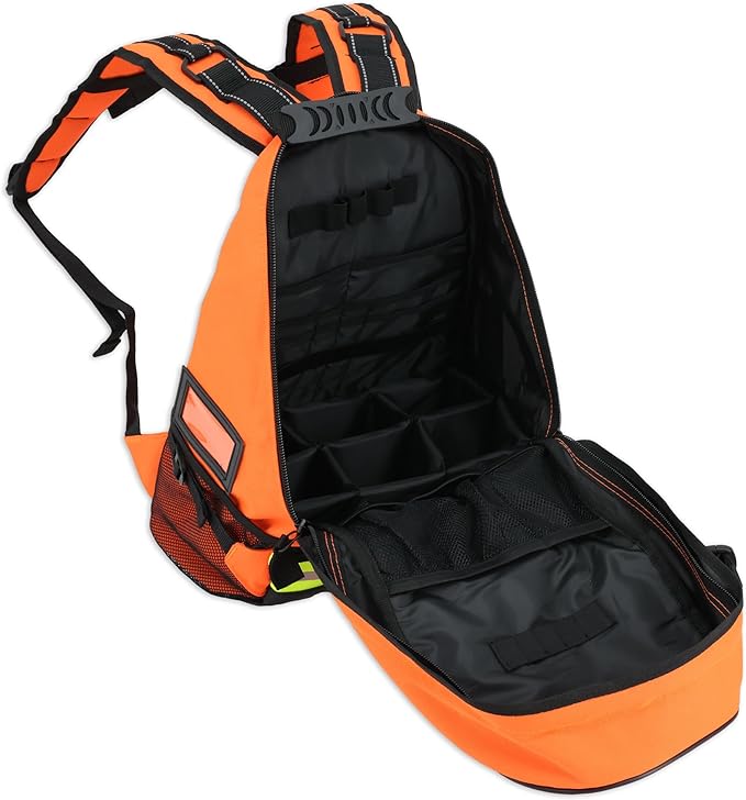 Lightning X LXMB40 Special Events EMT Trauma Backpack – First Responder Medical Backpack for BLS Gear Sporting Events Concerts &amp Emergency Response - Orange