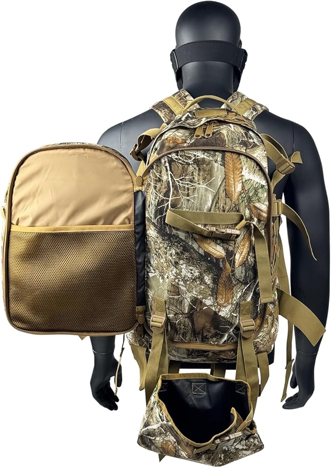 BEAUTI4U Hunting Backpack Outdoor Gear Hunting Pack Extra Large Backpack with Waterproof Rain Military Tactical Hiking Expandable Backpack