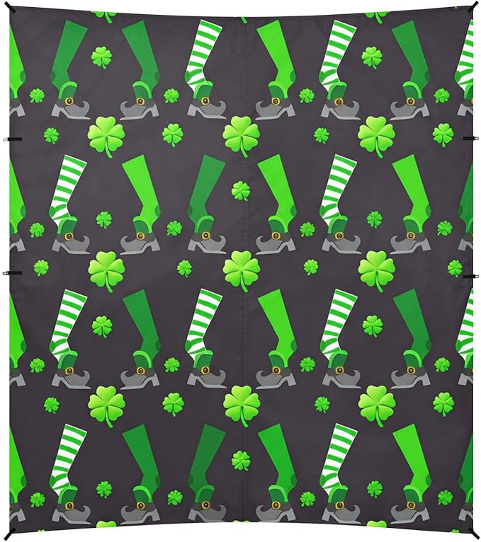 Beach Canopy with Windproof Ropes &amp Sandbags Beach Tent Sun Shade Sun Shelter for Camping Trips Fishing Backyard Fun or Picnics St. Patrick's Day