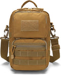 Small Tactical Messenger Bag For Men Shoulder Bags Travel Bag Crossbody Casual Pack (Mud Color)