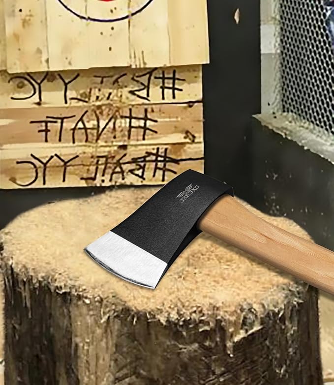 JXE JXO 14.2 Throwing Axe 3 Pack 1055 Carbon Steel Hickory Handle Great for Axe Throwing Recreation and Competition